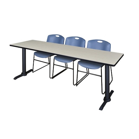 Cain Rectangle Tables > Training Tables > Cain Training Table & Chair Sets, 84 W, 24 L, 29 H, Maple MTRCT8424PL44BE